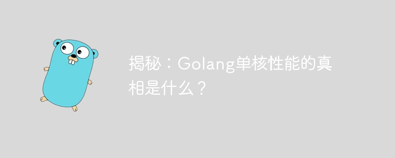 揭秘：golang单核性能的真相是什么？