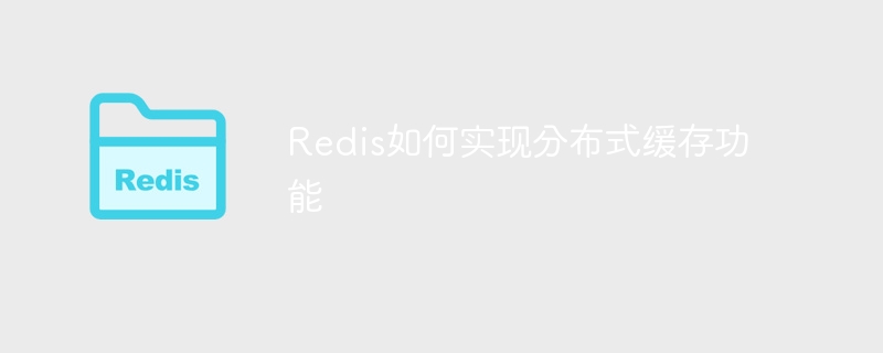 redis如何实现分布式缓存功能