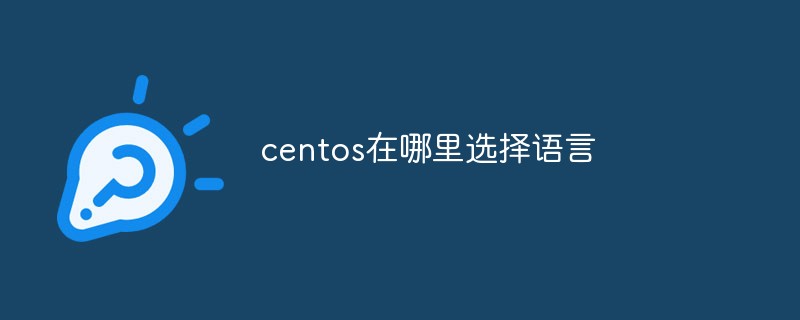 centos在哪里选择语言