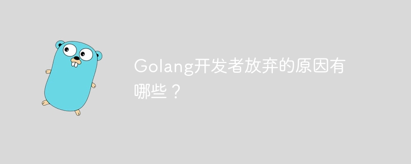 golang开发者放弃的原因有哪些？