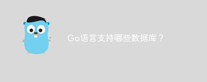 go语言支持哪些数据库？