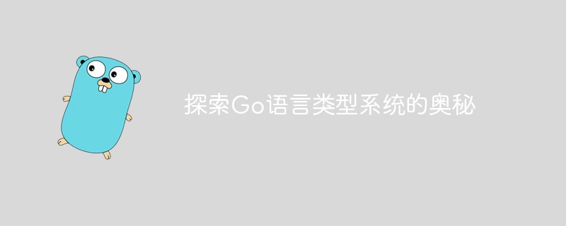 探索go语言类型系统的奥秘