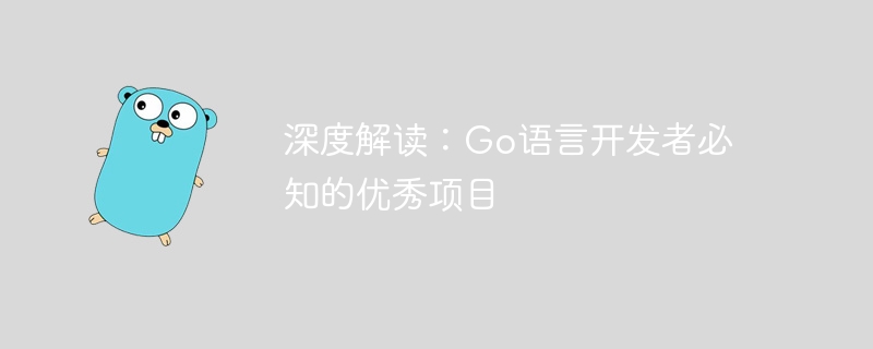 深度解读：go语言开发者必知的优秀项目