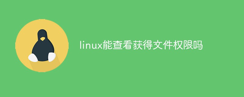 linux能查看获得文件权限吗