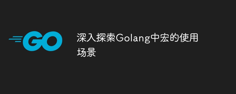 深入探索golang中宏的使用场景