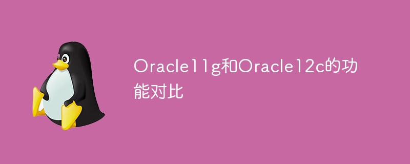 oracle11g和oracle12c的功能对比