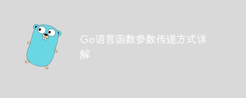 go语言函数参数传递方式详解