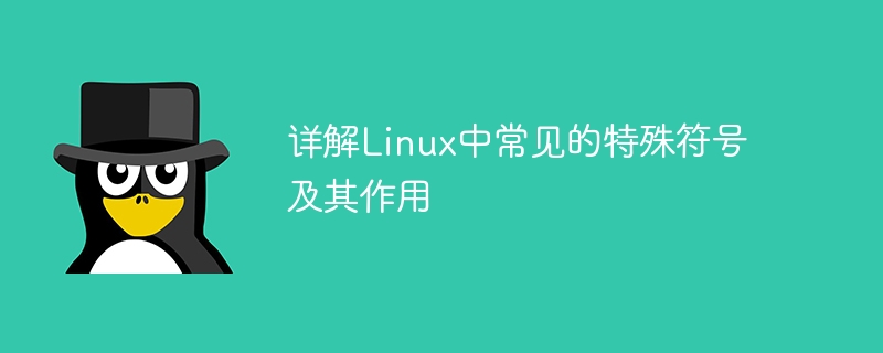 详解linux中常见的特殊符号及其作用