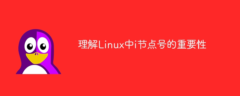 理解linux中i节点号的重要性