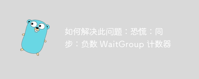 如何解决此问题：恐慌：同步：负数 waitgroup 计数器