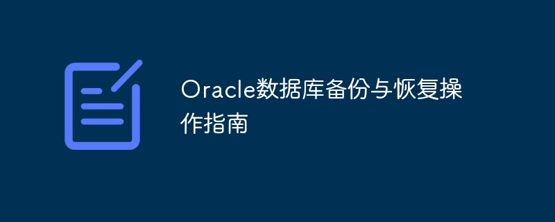 oracle数据库备份与恢复操作指南