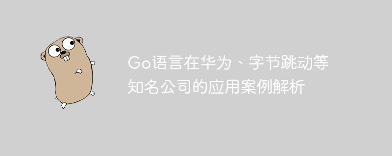 go语言在华为、字节跳动等知名公司的应用案例解析