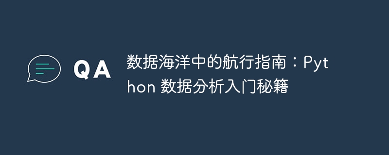 数据海洋中的航行指南：python 数据分析入门秘籍