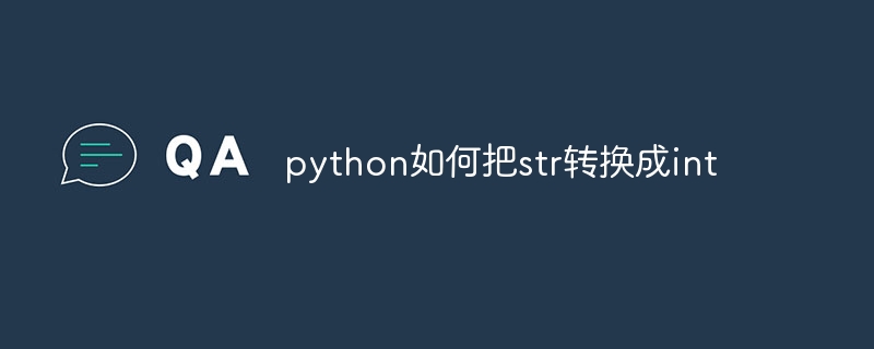 python如何把str转换成int