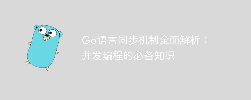 go语言同步机制全面解析：并发编程的必备知识