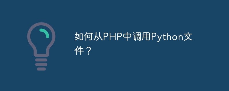 如何从php中调用python文件？