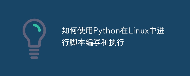 如何使用python在linux中进行脚本编写和执行