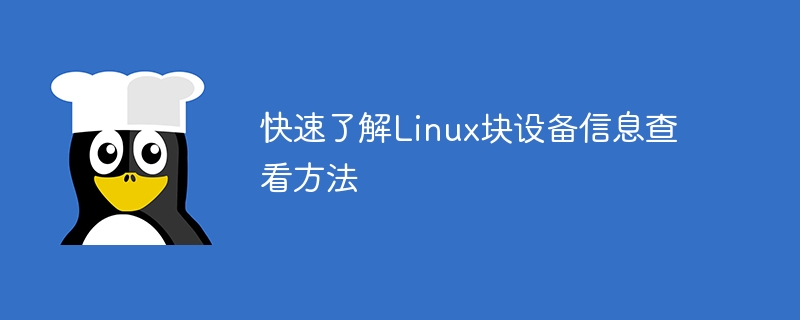 快速了解linux块设备信息查看方法