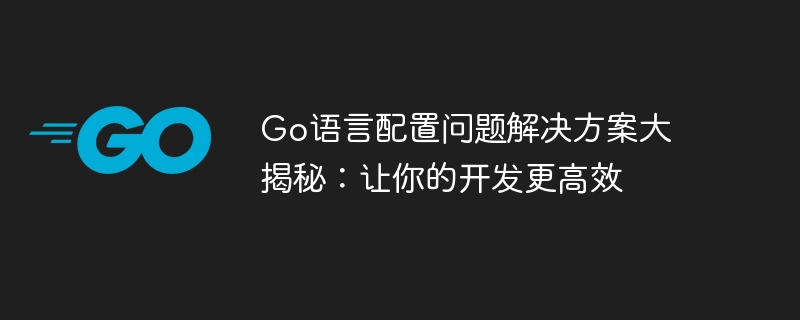 go语言配置问题解决方案大揭秘：让你的开发更高效