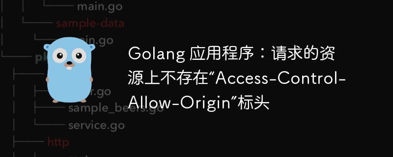 golang 应用程序：请求的资源上不存在“access-control-allow-origin”标头