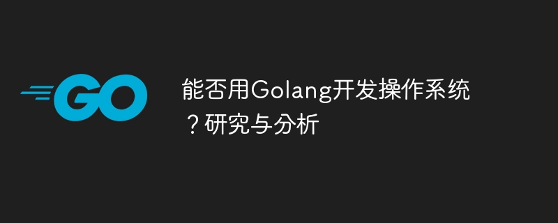 能否用golang开发操作系统？研究与分析