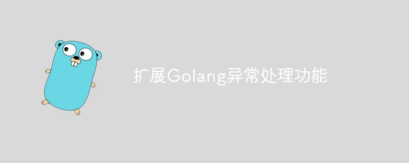 扩展Golang异常处理功能