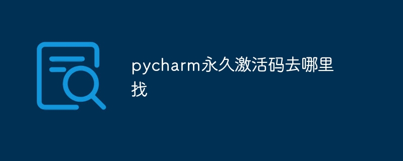 pycharm永久激活码去哪里找