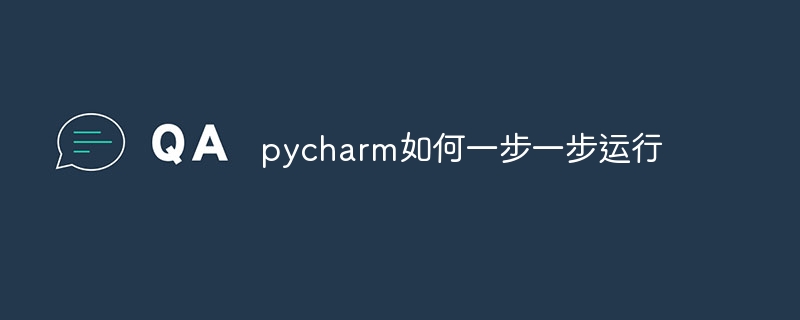 pycharm如何一步一步运行