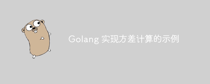 golang 实现方差计算的示例