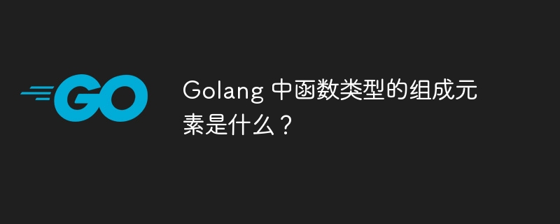 Golang 中函数类型的组成元素是什么？