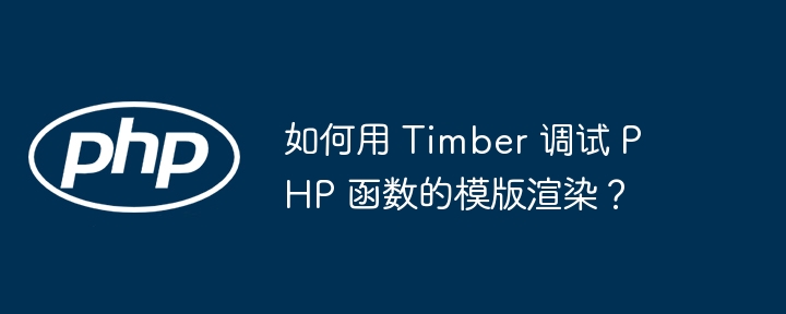 如何用 Timber 调试 PHP 函数的模版渲染？