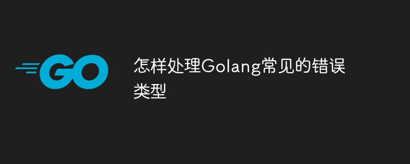 怎样处理golang常见的错误类型