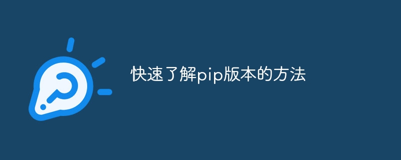 快速了解pip版本的方法