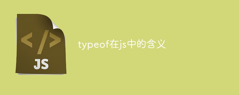 typeof在js中的含义