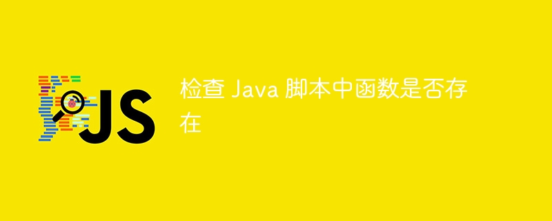 检查 java 脚本中函数是否存在