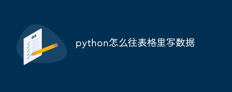 python怎么往表格里写数据