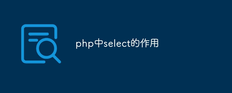 php中select的作用