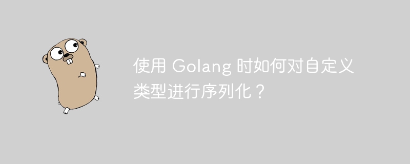 使用 Golang 时如何对自定义类型进行序列化？