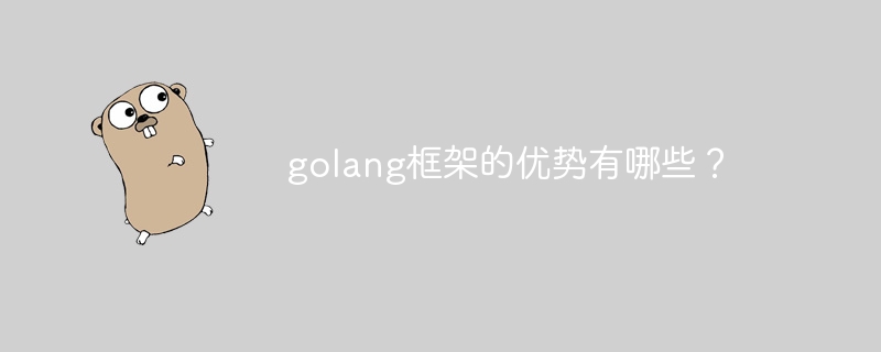 golang框架的优势有哪些？