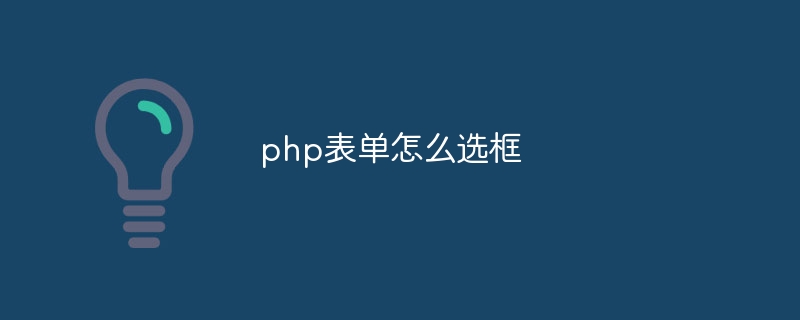 php表单怎么选框