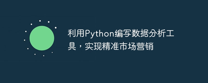 利用python编写数据分析工具，实现精准市场营销