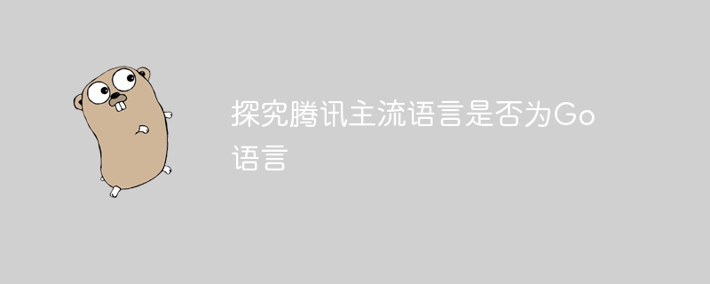 探究腾讯主流语言是否为go语言