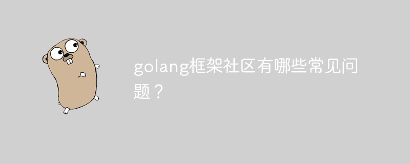 golang框架社区有哪些常见问题？