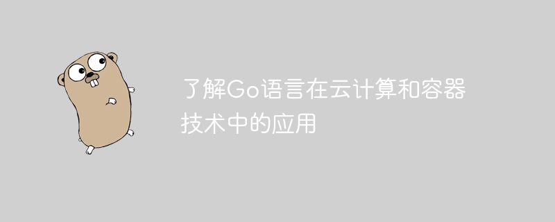 了解go语言在云计算和容器技术中的应用