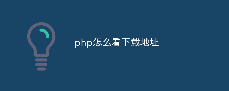 php怎么看下载地址