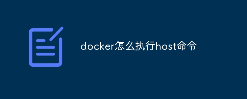 docker怎么执行host命令