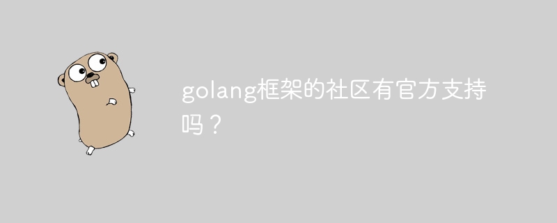 golang框架的社区有官方支持吗？