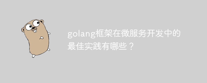 golang框架在微服务开发中的最佳实践有哪些？