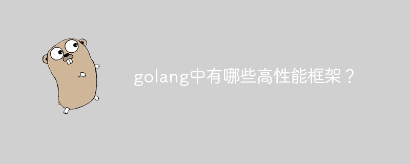 golang中有哪些高性能框架？