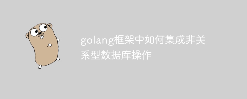 golang框架中如何集成非关系型数据库操作